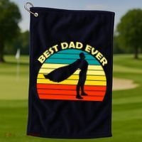 Best Dad Ever Super Dad Hero Golf Towel thumb 1