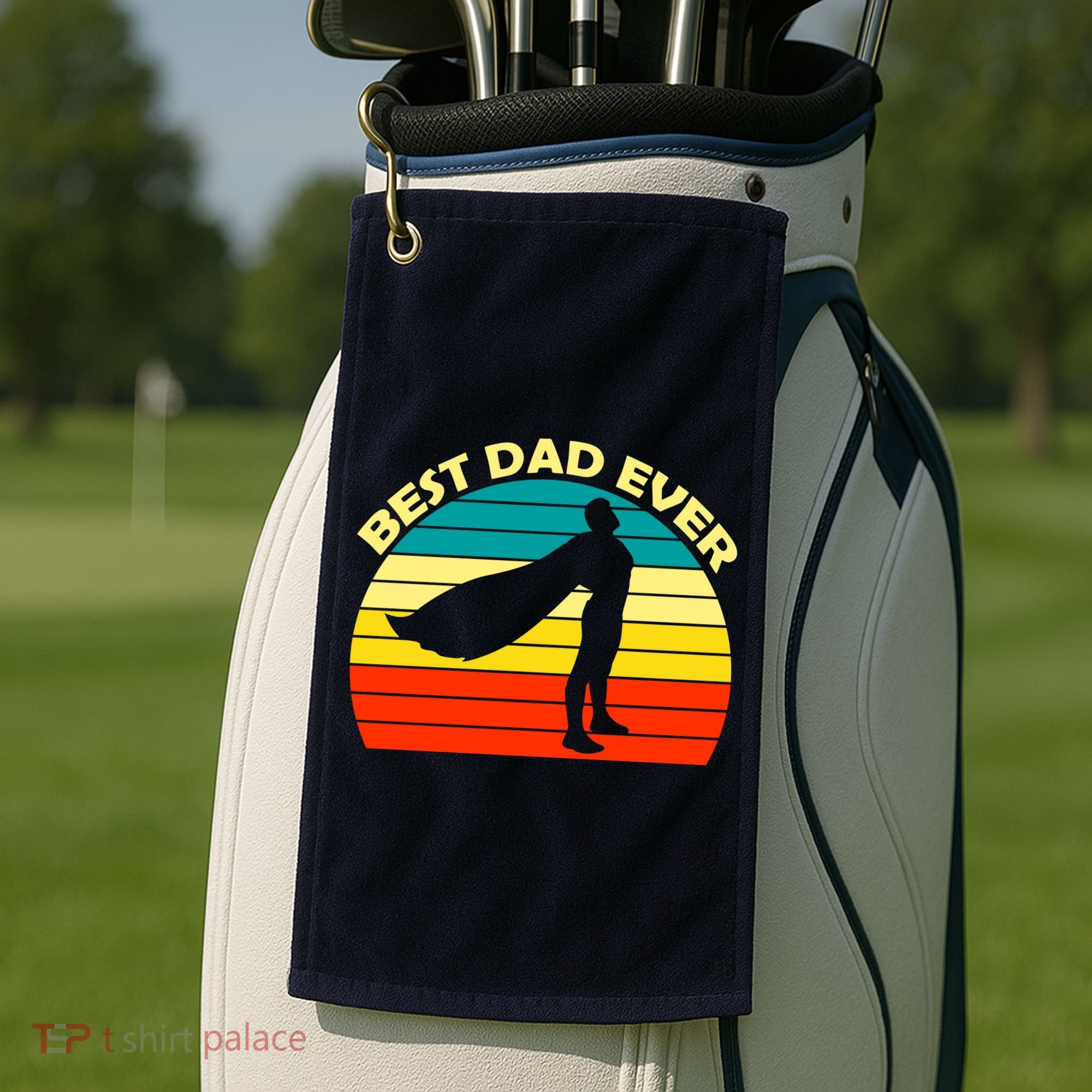 Best Dad Ever Super Dad Hero Golf Towel
