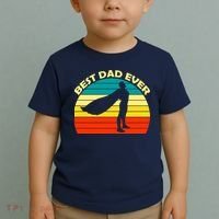 Best Dad Ever Super Dad Hero Toddler T-Shirt thumb 2