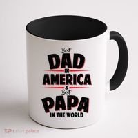 Best Dad In America & Best Papa In The World Coffee Mug thumb 1