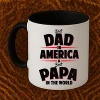 Best Dad In America & Best Papa In The World Coffee Mug thumb 2