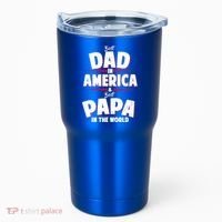 Best Dad In America & Best Papa In The World Tumbler thumb 0