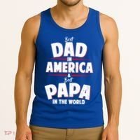 Best Dad In America & Best Papa In The World Tank Top thumb 3