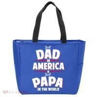Best Dad In America & Best Papa In The World Tote Bag thumb 0