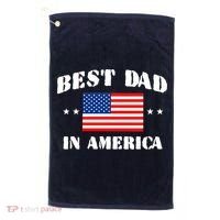 Best Dad In America Golf Towel thumb 0