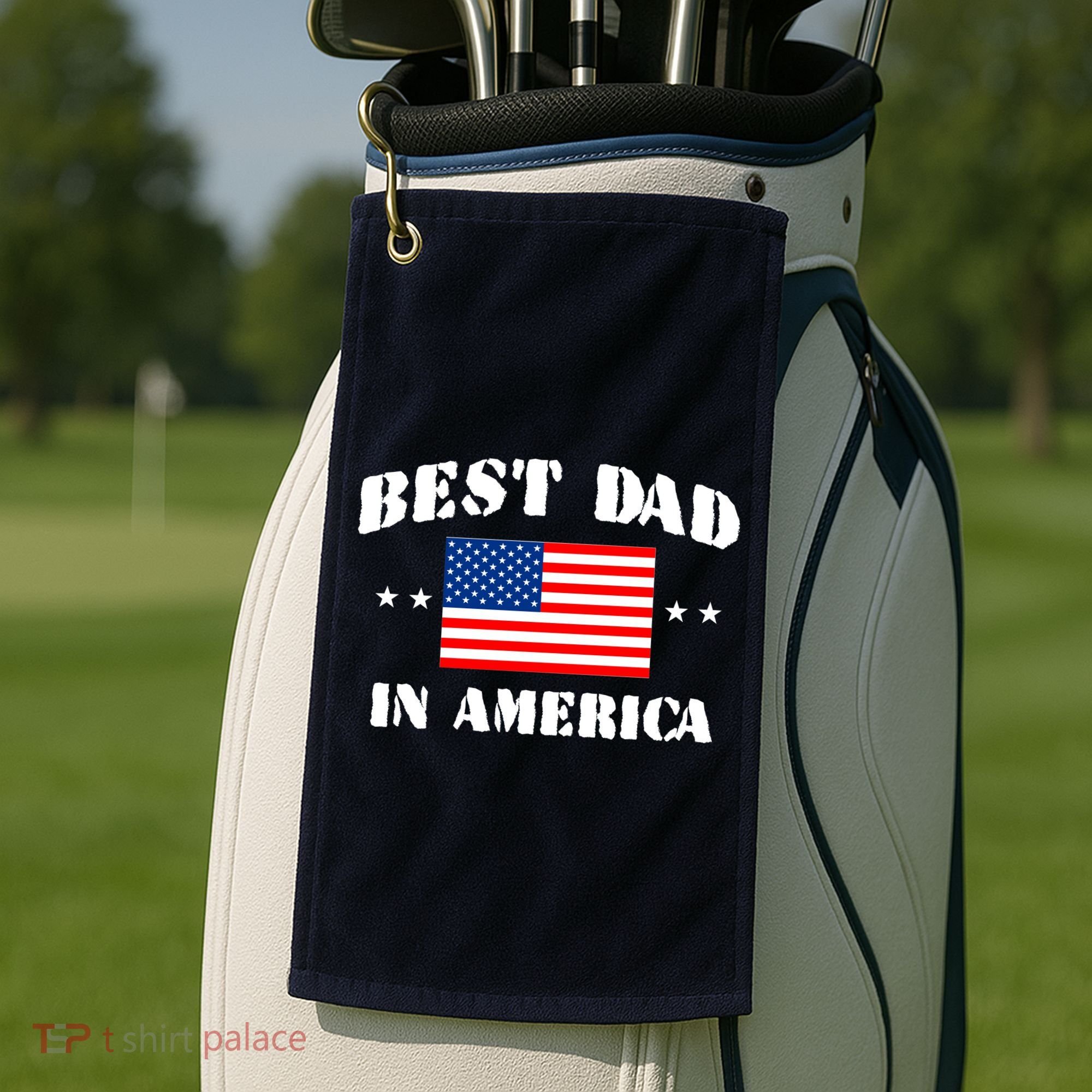 Best Dad In America Golf Towel
