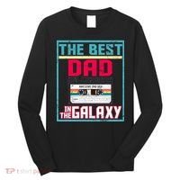 Best Dad In The Galaxy Cassette Mix Tape Long Sleeve Shirt thumb 0