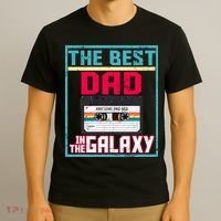 Best Dad In The Galaxy Cassette Mix Tape T-Shirt thumb 3
