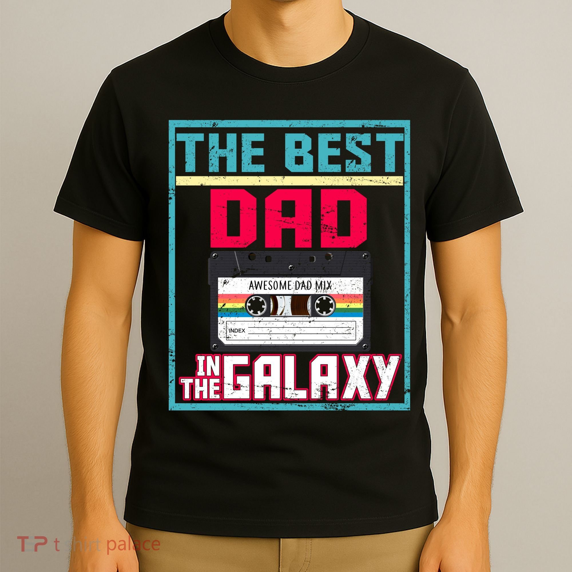 Best Dad In The Galaxy Cassette Mix Tape T-Shirt