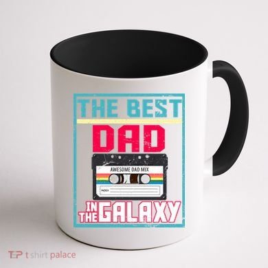 Best Dad In The Galaxy Cassette Mix Tape Coffee Mug back