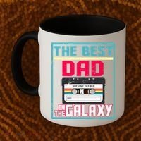 Best Dad In The Galaxy Cassette Mix Tape Coffee Mug thumb 2