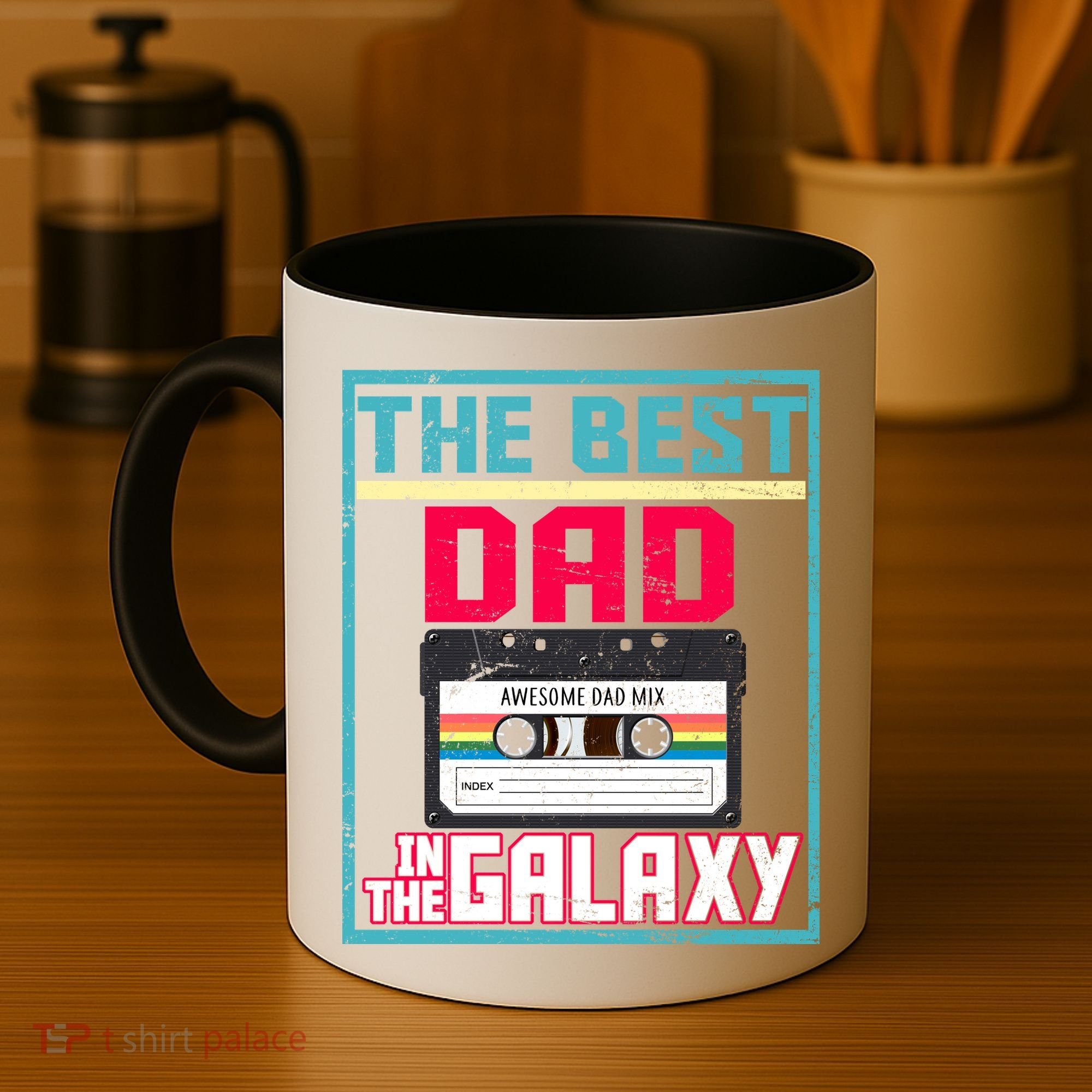Best Dad In The Galaxy Cassette Mix Tape Coffee Mug