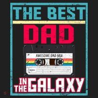 Best Dad In The Galaxy Cassette Mix Tape Beanie thumb 2