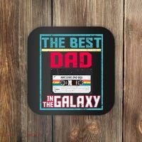 Best Dad In The Galaxy Cassette Mix Tape Coaster thumb 0