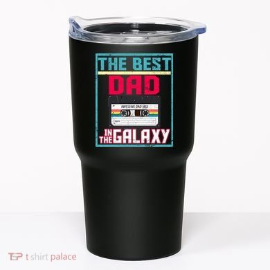 Best Dad In The Galaxy Cassette Mix Tape Tumbler