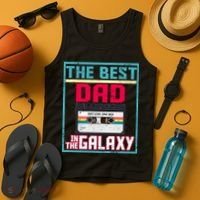 Best Dad In The Galaxy Cassette Mix Tape Tank Top thumb 4