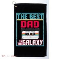 Best Dad In The Galaxy Cassette Mix Tape Golf Towel thumb 0