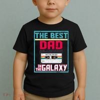 Best Dad In The Galaxy Cassette Mix Tape Toddler T-Shirt thumb 2