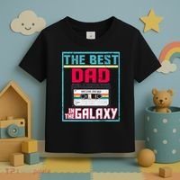 Best Dad In The Galaxy Cassette Mix Tape Toddler T-Shirt thumb 3