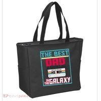 Best Dad In The Galaxy Cassette Mix Tape Tote Bag thumb 2
