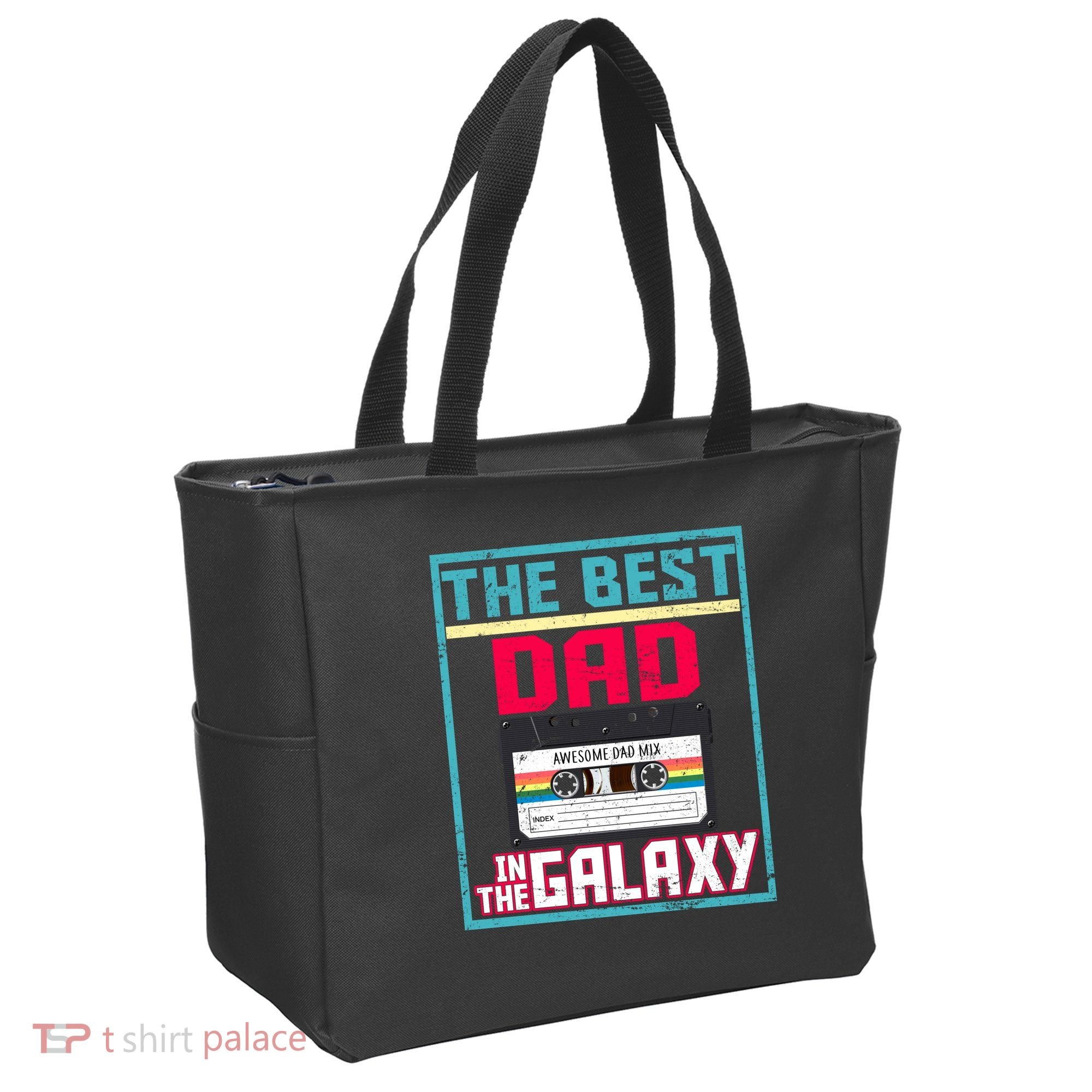 Best Dad In The Galaxy Cassette Mix Tape Tote Bag