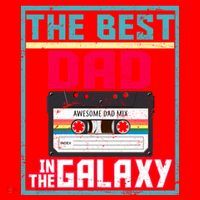 Best Dad In The Galaxy Cassette Mix Tape Santa Hat thumb 1
