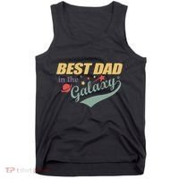 Best Dad In The Galaxy Cute Father's Day Tank Top thumb 0