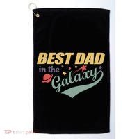Best Dad In The Galaxy Cute Father's Day Golf Towel thumb 0