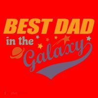 Best Dad In The Galaxy Cute Father's Day Santa Hat thumb 1