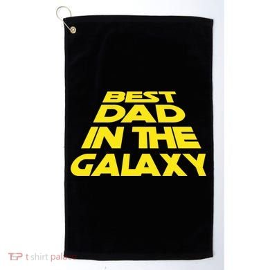 Best Dad In The Galaxy Father's Day Golf Towel