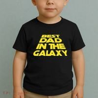 Best Dad In The Galaxy Father's Day Toddler T-Shirt thumb 2