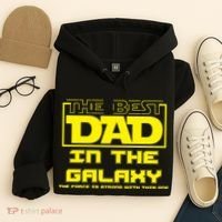 Best Dad In The Galaxy Force Is Strong Hoodie thumb 4
