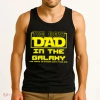 Best Dad In The Galaxy Force Is Strong Tank Top thumb 3