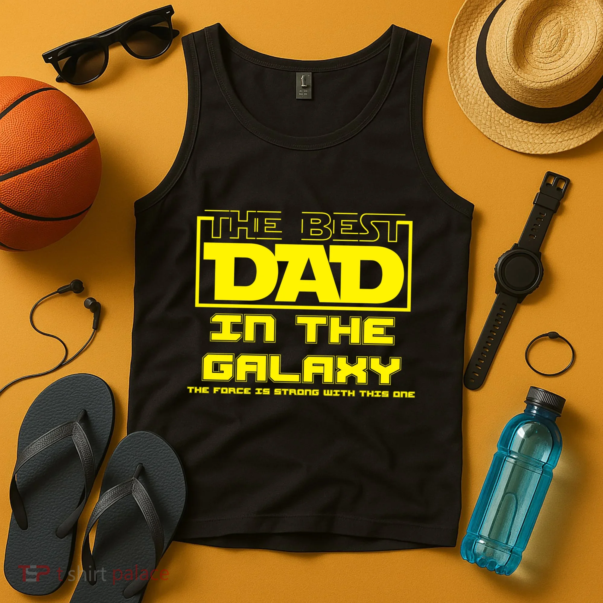 Best Dad In The Galaxy Force Is Strong Tank Top