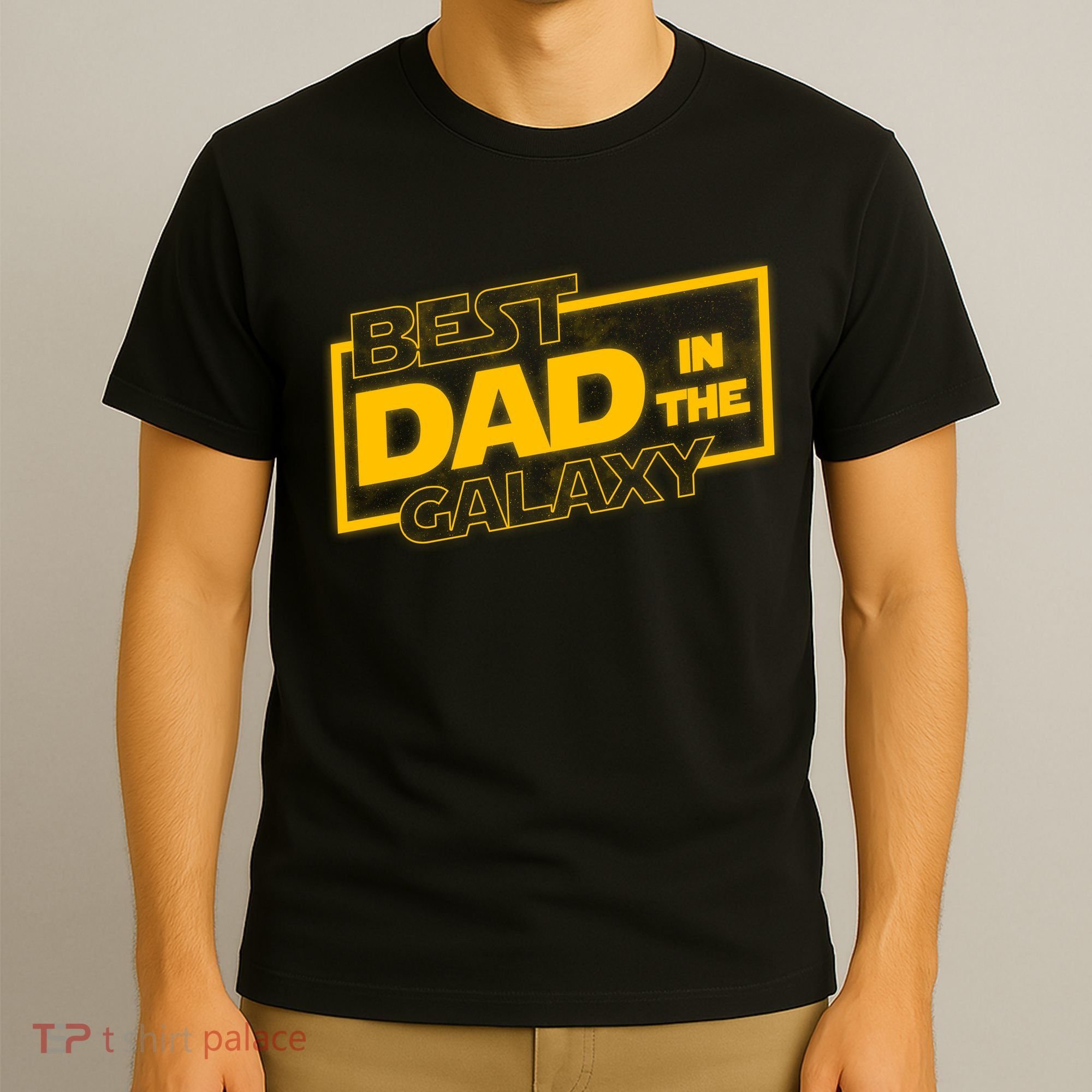 Best Dad In The Galaxy Movie Parody Logo T-Shirt