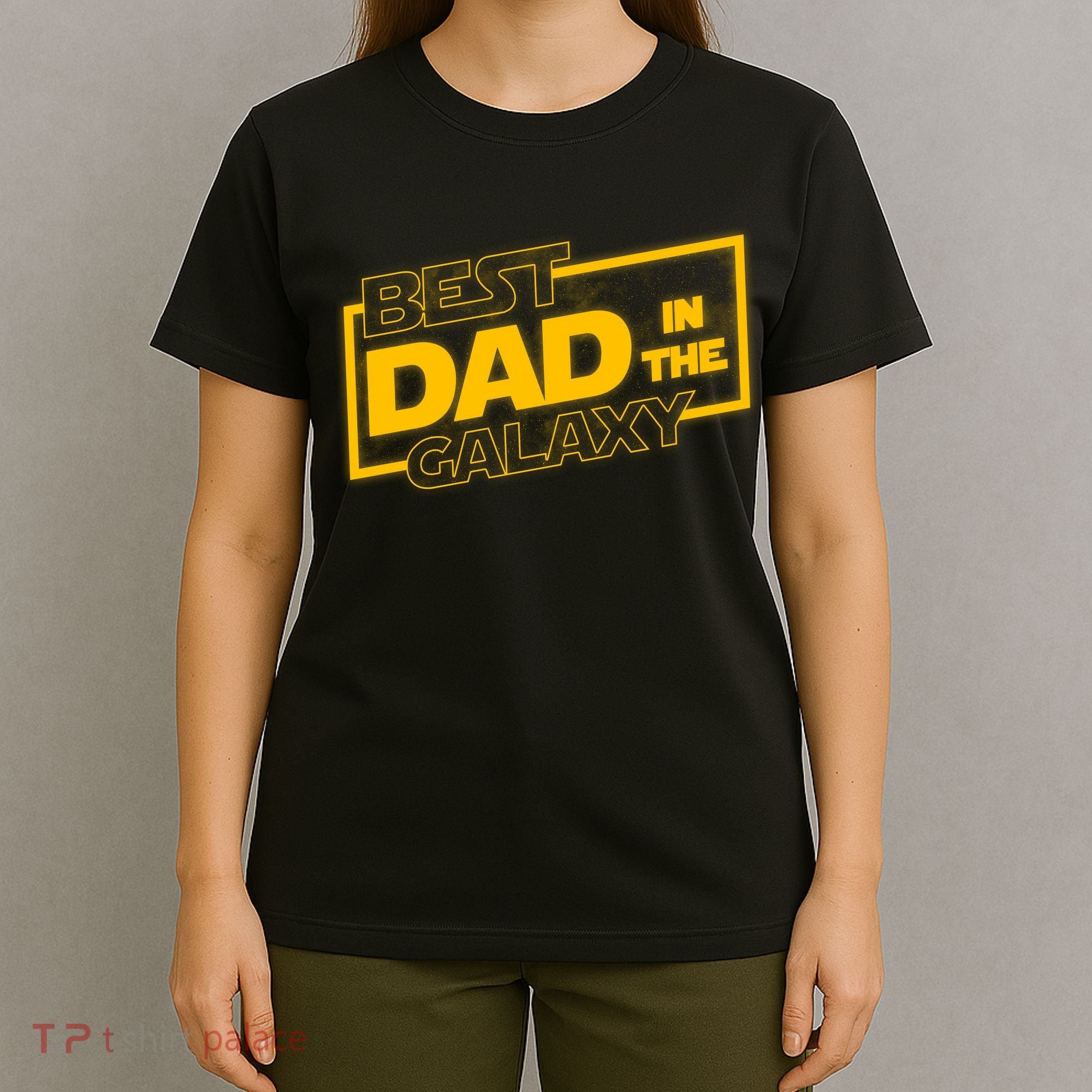 Best Dad In The Galaxy Movie Parody Logo T-Shirt