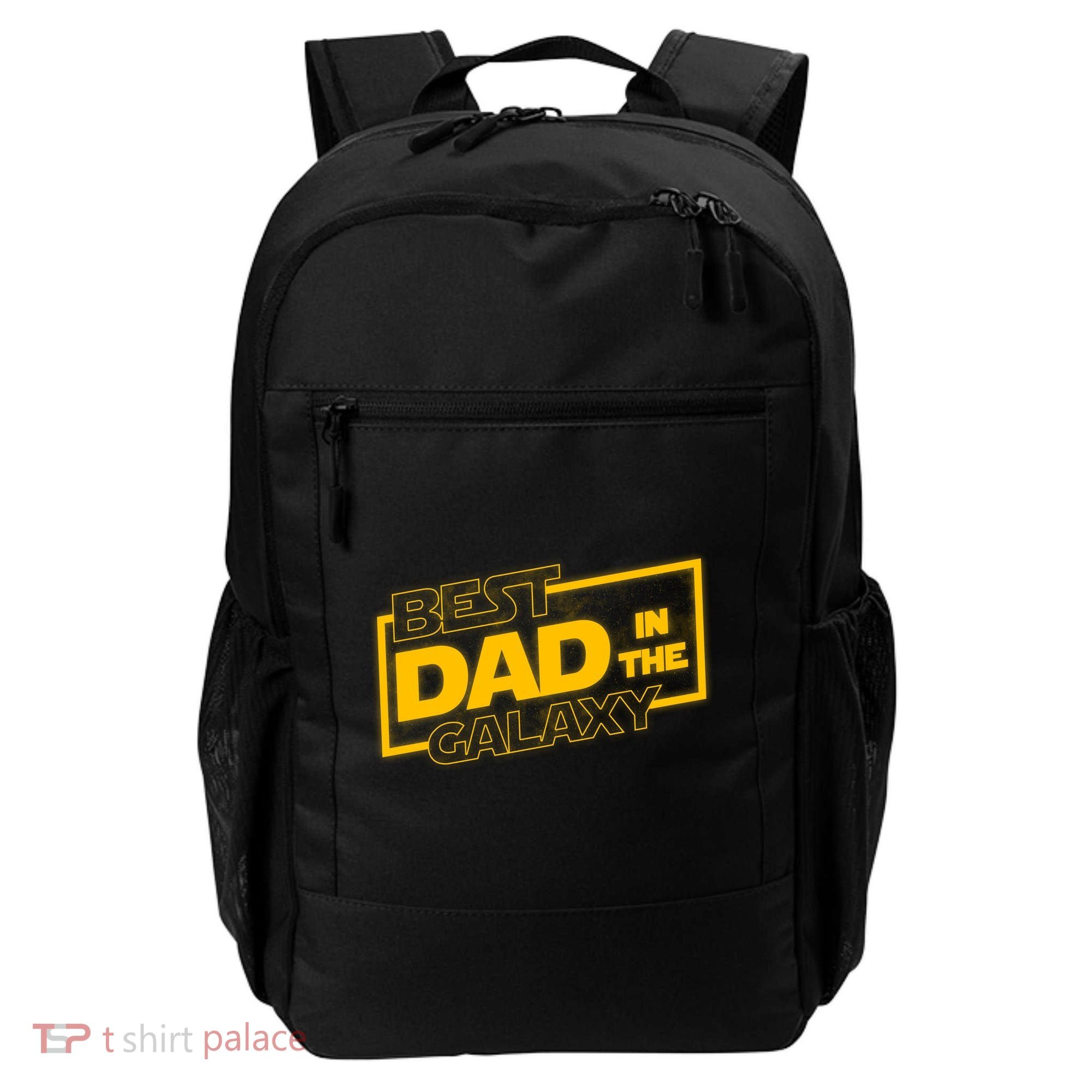 Best Dad In The Galaxy Movie Parody Logo Backpack