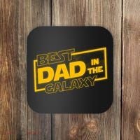 Best Dad In The Galaxy Movie Parody Logo Coaster thumb 0