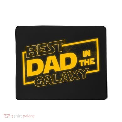 Best Dad In The Galaxy Movie Parody Logo Mousepad