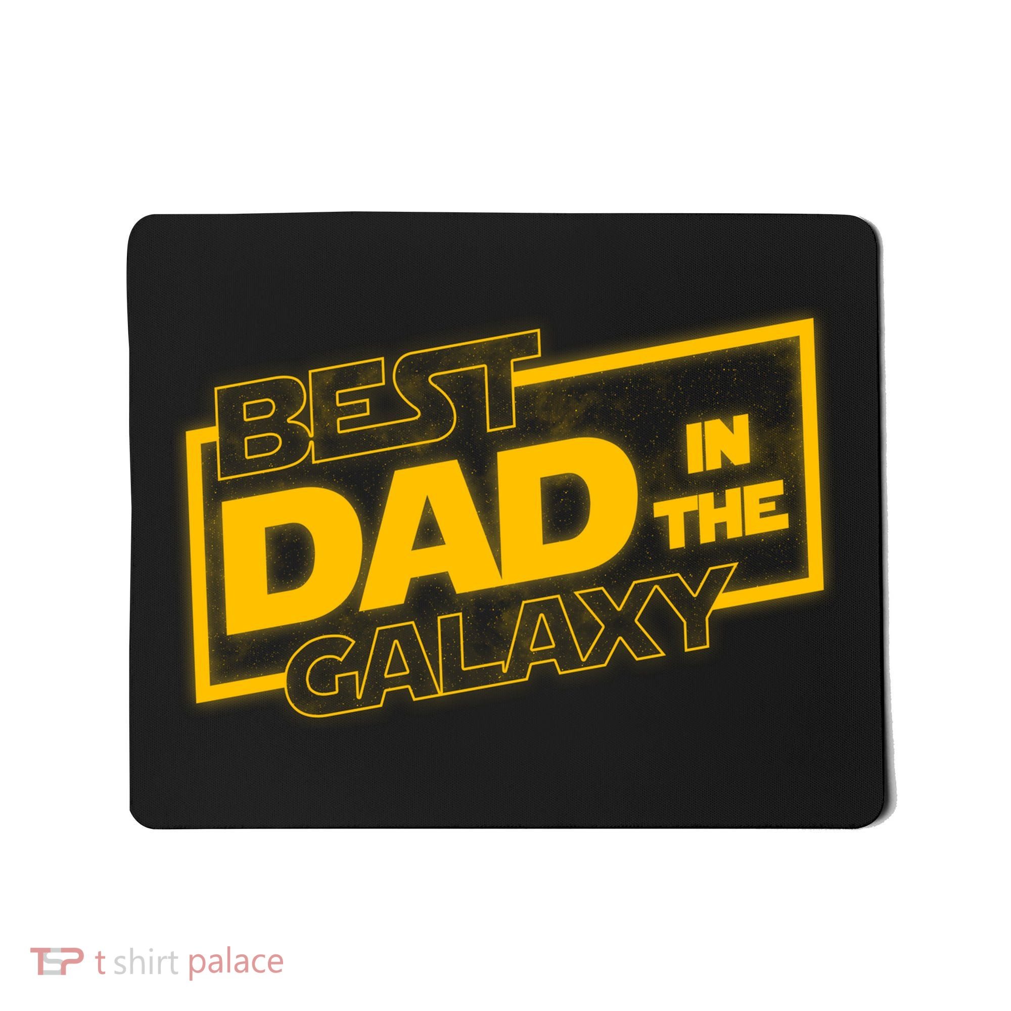 Best Dad In The Galaxy Movie Parody Logo Mousepad