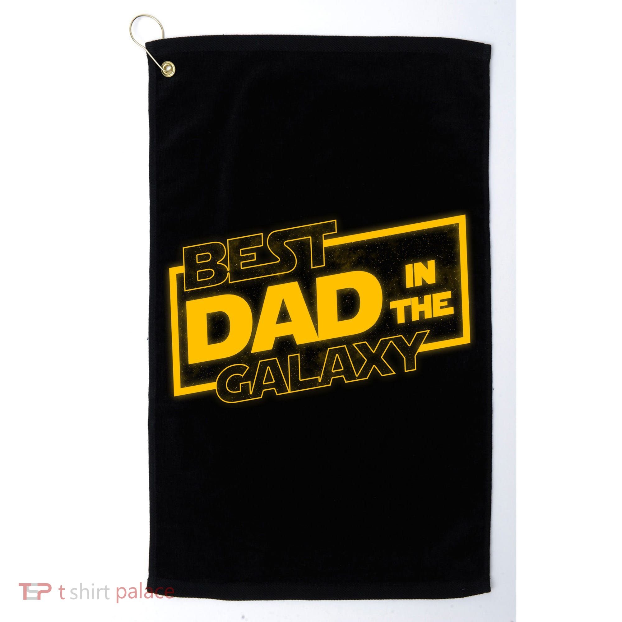 Best Dad In The Galaxy Movie Parody Logo Golf Towel