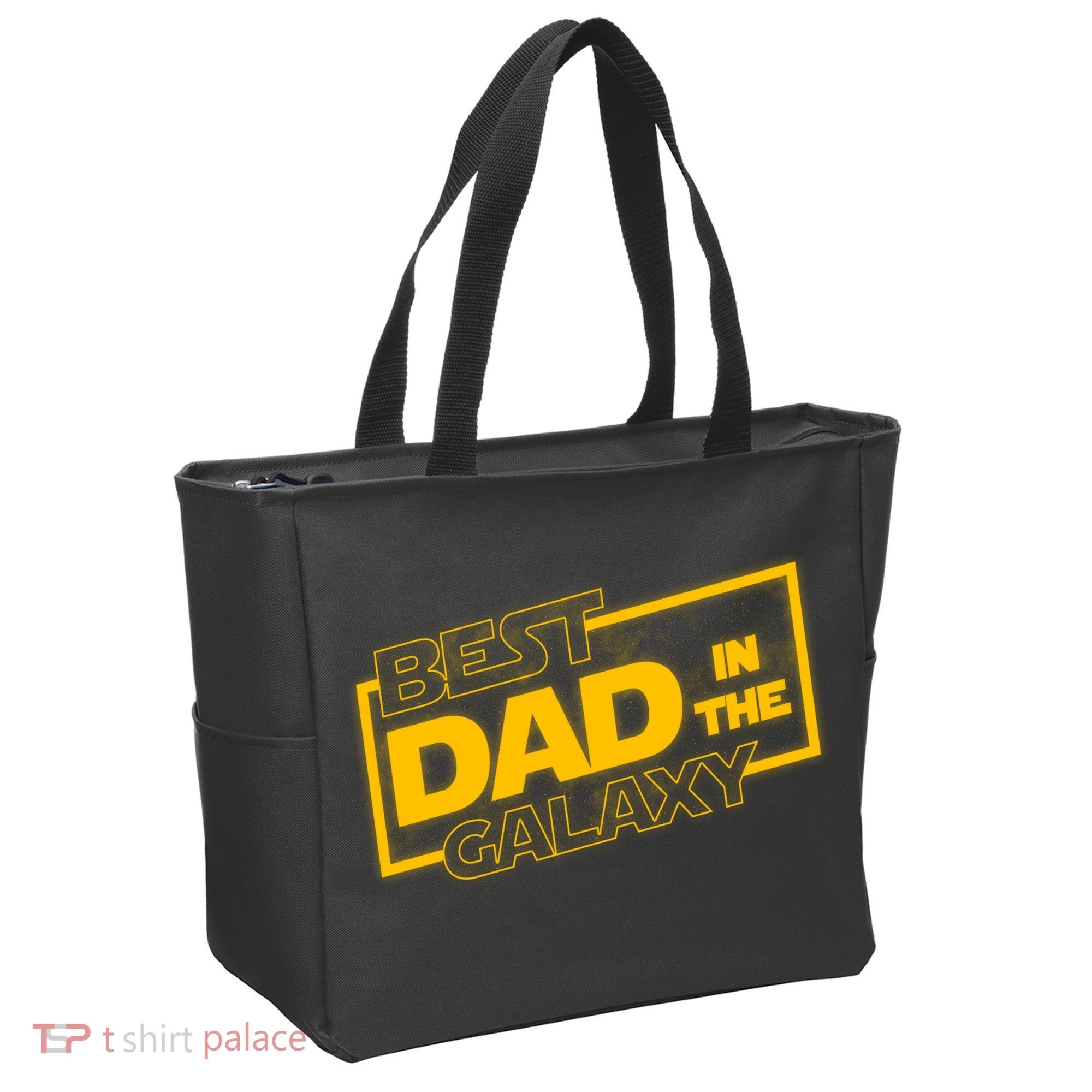 Best Dad In The Galaxy Movie Parody Logo Tote Bag