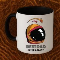 Best Dad In The Galaxy Space Helmet Coffee Mug thumb 2