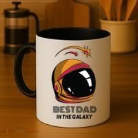 Best Dad In The Galaxy Space Helmet Coffee Mug thumb 4