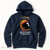 Best Dad In The Galaxy Space Helmet Hoodie thumb 0