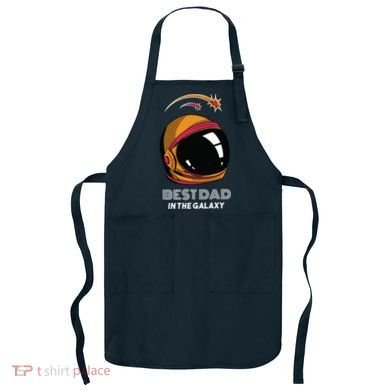 Best Dad In The Galaxy Space Helmet Apron