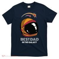 Best Dad In The Galaxy Space Helmet T-Shirt thumb 0