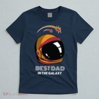 Best Dad In The Galaxy Space Helmet T-Shirt thumb 5