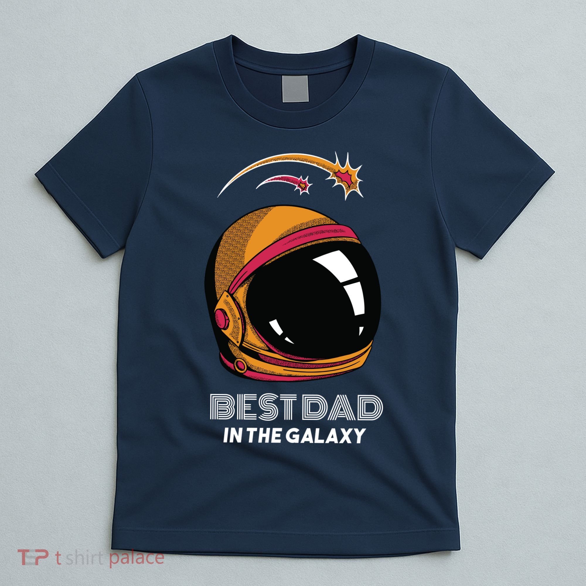 Best Dad In The Galaxy Space Helmet T-Shirt