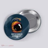 Best Dad In The Galaxy Space Helmet Button thumb 0